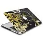 KECC Laptop Case for MacBook Pro 13'' (2021/2020/2019/2018/2017/2016) Plastic Hard Shell Cover A2338 M1 A2289 A2251 A2159 A1989 A1706 A1708 Touch Bar (Black Gold)