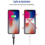 iPhone Charger Cable 2-Pack 6ft, JSAUX [Upgarded C89 Apple MFi Certified] Lightning Cable Nylon USB Fast Charging Cord Compatible with iPhone 11 Xs Max X XR 8 7 6s 6 Plus 5 5s, iPad, iPod-Grey