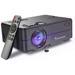 Mini Video Projector, Portable Outdoor Movie Projector 1080P Supported, 4500 Lux LED Phone Projector for Home Theater, Compatible with iPhone, Android, TV Stick, HDMI,USB, PS5, Black