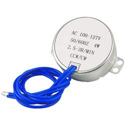 BNYZWOT Turntable Synchronous Motor Electric Synchron Motor 100-127 VAC 50/60 Hz 4W CCW/CW Direction for Cup Turner,Cuptisserie,Tumbler Cup Rotator,Microwave (2.5-3RPM) 6 Pack