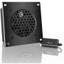 AC Infinity AIRPLATE S1, Quiet Cooling Fan System 4'' with Speed Control, for Home Theater AV Cabinets