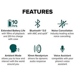 Ally Plus, True Wireless Noise Cancelling Earbuds with 30 Hour Battery, Music & Calls (Navy)