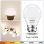 A15 LED Bulb,Cotanic Ceiling Fan Light Bulbs 6W (60W Equivalent),4000K Natural Daylight,E26 Standrad Base Light Bulb,600lm,CRI 80+ LED Globe Shape Bulb,Non-Dimmable,6 Packs