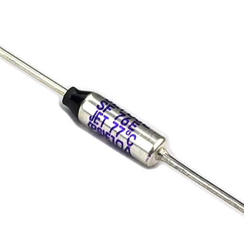 Electronics-Salon 5 PCS Thermal Fuse Microtemp Cutoff SF76E 77°C, 250V/10A