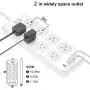 Power Strip Surge Protector with 8 AC Outlets and 4 USB Charging Ports,1875W/15A,6 Feet Long Extension Cord and 8 outlet for flat plug Phone iPad PC Laptop Smartphone Tablets Home,Office & Hotel- Gray Power Strip Surge Protector with 8 AC Outlets and 4 USB Charging Ports,1875W/15A,6 Feet Long Extension Cord and 8 outlet for flat plug Phone iPad PC Laptop Smartphone Tablets Home,Office & Hotel- Gray