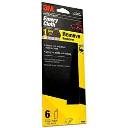 3M Emery Cloth, 03008, 3 2/3 in x 9 in, 6 sheets per pack