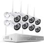 1080P Wireless Security Camera System,SAFEVANT 8 Channel Outdoor Indoor Wireless NVR Systems 8PCS 2MP Home Surveillance IP Cameras Night Vision Motion Detection