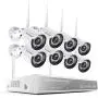 1080P Wireless Security Camera System,SAFEVANT 8 Channel Outdoor Indoor Wireless NVR Systems 8PCS 2MP Home Surveillance IP Cameras Night Vision Motion Detection