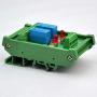 Electronics-Salon DIN Rail Mount 2 DPDT Signal Relay Interface Module, DC 24V Version.