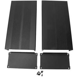 55 x 106 x 200mm Enclosure Electronic DIY Circuit Board Project Aluminum Box Cooling Case Aluminum Alloy Box, Split Type, Black/Sand SilverElectrical Boxes((sand black with bending plate))