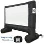 EasyGo Products 17 Inflatable Mega Movie Screen - Canvas Projection Screen for Outdoor Parties - Movie Cinema is Guaranteed to Thrill and Excite. Includes Inflation fan, Tie-Downs and Storage bag