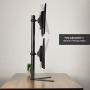 VIVO Dual Freestanding LCD Monitor Desk Stand, Holds 2 Vertically Stacked Screens up to 27 inches (STAND-V002H)