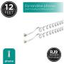 Power Gear Coiled Telephone Cord, 12 Feet, Phone Cord works with All Corded Landline Phones, for Use in Home or Office, White, 27640