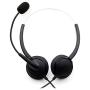 TelPal Corded Binaural Telephone Headset, Hands-Free Noise Cancelling Call Center Headphones with 4-Pin RJ9 Crystal Head & Mic & Telephone Adapter for Phone Counseling Services, Telecom Operators