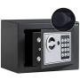 JUGREAT Safe Box with Induction Light,Electronic Digital Securit Safe Steel Construction Hidden with Lock，Wall or Cabinet Anchoring Design for Home Office Hotel Business 0.23 Cubic Feet Graphite