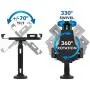 Mount-It! Secure Universal Tablet POS Kiosk with Wall Bracket Add-on | Locking Tablet Stand with Adjustable Clamp for iPad 7, iPad Mini, Samsung Galaxy Tab, Surface Go & 7.9''- 10.5'' Tablets - MI-3784