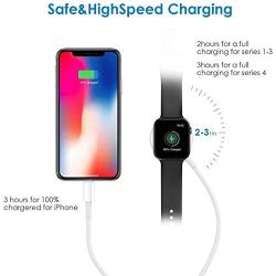 Smart iWatch Charger Watch Charging Cable for Apple Watch Series SE/6/5/4/3/2/1 iOS 6.0 & iPhone 12/11/Pro/Max/XR/XS/XS Max/X&iPad Series