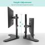 WALI Free Standing Single LCD Monitor Fully Adjustable Desk Mount Fits 1 Screen up to 32 inch, 17.6 lbs. Weight Capacity (MF001), Black