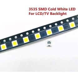 ACHICOO 50/100 Pcs Dio-des TV Backlight 2W 6V / 1W 3V 3535 SMD LED Televisao Cold White Backlit LCD Backlight for TV 2W 6V 100Pieces Electronic Phone Computer Products for Travel/Work