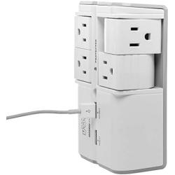 Hype Volt 90 Degree Wall Tap Swivel Surge Protector with 2 Usb Charging Ports