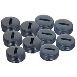 Fielect Carbon Brush Holder Caps 12mm O.D. 5mm Thickness Motor Brush Cover Plastic Fitting Thread Black 10Pcs