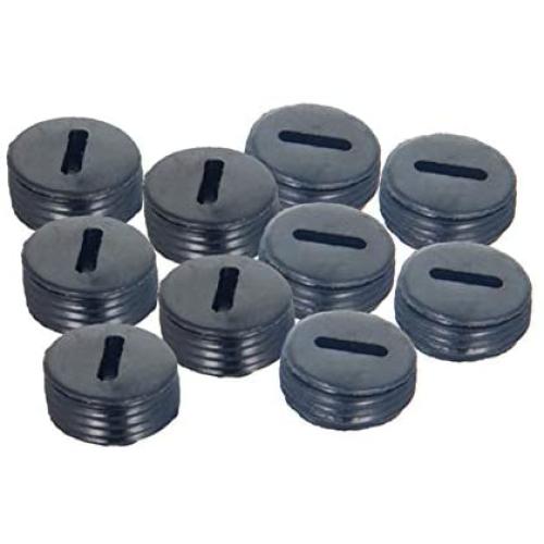 Fielect Carbon Brush Holder Caps 12mm O.D. 5mm Thickness Motor Brush Cover Plastic Fitting Thread Black 10Pcs