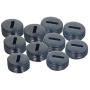 Fielect Carbon Brush Holder Caps 12mm O.D. 5mm Thickness Motor Brush Cover Plastic Fitting Thread Black 10Pcs