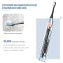 Sonic Electric Toothbrush, Wireless Rechargeable Waterproof Power Smart Timer Four Modes Deep Clean Electric Toothbrush（Black）