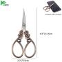 BIHRTC Small Scissors 4.5 Inch Embroidery Scissors Stainless Steel Sewing Scissors Needlepoint Scissors DIY Tools for Office Crafing Needle Art Work Cross Stitch Threading Cutter