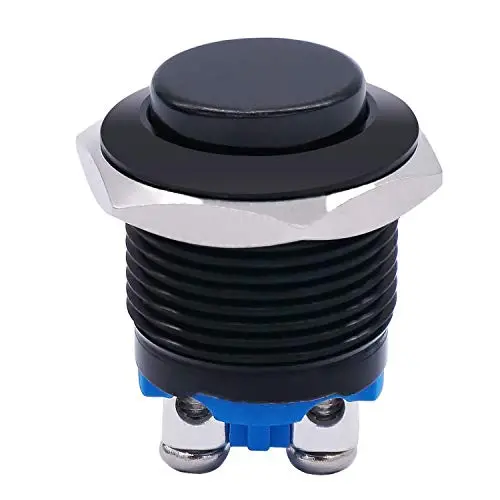 Twidec / 16mm Waterproof Black Metal Shell Momentary Raised Top Push Button Switch 3A/12~250V SPST 1NO Start Button for car Modification Switch(Quality Assurance for 1 Years) M-16-BK-G Twidec / 16mm Waterproof Black Metal Shell Momentary Raised Top Push Button Switch 3A/12~250V SPST 1NO Start Button for car Modification Switch(Quality Assurance for 1 Years) M-16-BK-G