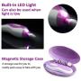 Electric Pedicure & Manicure Set Portable Nail Care Tool Box with 5 PCS Attachment for Grooming of Hands & Feet ZLiME (Purple)