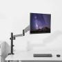 WALI Premium Single LCD Monitor Desk Mount Fully Adjustable Gas Spring Stand for One Screen up to 32 inch, 17.6lbs Weight Capacity (GSDM001), Black