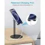 Cell Phone Stand, OMOTON Angle Height Adjustable Phone Stand, Aluminum Desktop Phone Holder Dock Stand for Desk, Compatible with iPhone 11/Xr/Xs Max, All Smartphones and All Tablets(4-11), Black Cell Phone Stand, OMOTON Angle Height Adjustable Phone Stand, Aluminum Desktop Phone Holder Dock Stand for Desk, Compatible with iPhone 11/Xr/Xs Max, All Smartphones and All Tablets(4-11), Black