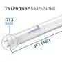 Hyperikon 4 Foot LED Tube, T8 T10 T12 40 Watt Replacement (18W), Single End Ballast Bypass, Frosted Lens, UL, Bright White, 24 Pack