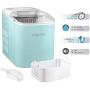 Igloo ICEB26AQ Automatic Portable Electric Countertop Ice Maker Machine & Winco Stainless Steel 4 Ounce Ice Scoop, Medium