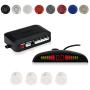 EKYLIN Car Auto Vehicle Reverse Backup Radar System with 4 Parking Sensors Distance Detection + LED Distance Display + Sound Warning (White Color)