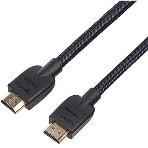 Amazon Basics Nylon-Braided 4K, 18Gbps HDMI to HDMI Cable, 3 Foot