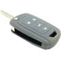 New Gray 4 Buttons Key Cover for Flip Folding Key Case Cover Silicone cover for 2010 2011 2012 2013 2014 Camaro