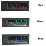 Car Temperature Clock - Car Clock 12V 3 in 1 Thermometers Voltmeter Gauge Electronic Clock LED Digital Display LCD Screen