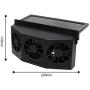 Tonquu Solar Powered Car Ventilator, Solar Powered Car Exhaust Fan, Car Radiator,Eliminate The Peculiar Smell Inside The Car and Can Be Used for General Types of Cars(Black)