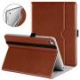 DTTO iPad Mini 4 Case, Premium Leather Folio Stand Cover Case with Multi-Angle Viewing and Auto Wake-Sleep Function, Front Pocket for Apple iPad Mini 4 - Brown