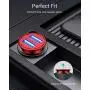 [2-Packs] Cigarette Lighter USB Charger, All Metal Mini Car Charger Adapter 4.8A Fast USB Car Charger 2 Port Flush Fit Compatible with iPhone 12/11pro/x/7/6s, iPad Air 2/Mini 3, Galaxy S10/S9/S8-Red