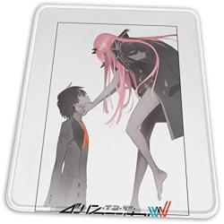 Darling in The Franxx Hiro and Zero Two Logo Graphic Electronic Sports Office Gaming Learning Rubber Non-Slip Mouse Pad