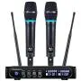Kithouse S9 UHF Rechargeable Wireless Microphone System Karaoke Microphone Wireless Mic Cordless Dual with Bluetooth Receiver Box + Volume Control ECHO for Karaoke Singing Speech Meeting Church, 200FT