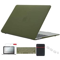 Se7enline MacBook Pro 13 inch Case Compatible with MacBook Pro 13.3 inch A1706/A1989/A2159 with Touch Bar 2016/2017/2018/2019 Keyboard Cover, Laptop Sleeve, Screen Protector, Dust Plug, Avocado Green