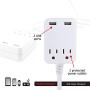 GE Pro Surge Protector Power Strip with USB Fast Charging, Extra Long 8Ft Extension Cord, Flat Plug, 2 Outlet, 2 USB Ports, 2.4A, Wall Mount & 4 Outlet Total 10W/2.1A 2 USB Surge Protector