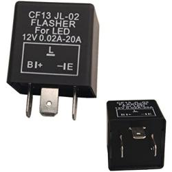Dewhel 1 pc CF-13 CF13 EP34 3 Pin Electronic Flasher Fix 12V 0.02A-20A For LED Turn Signal Light Bulbs Hyper Blink Flash No Flash