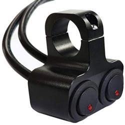 12v 16A Motorcycle ATV 7/8inch Handlebar Button Switch Headlight Hazard Brake Fog Light ON Off Switches (Red)