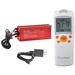 Durablow TR2003 Gas Fire Fireplace On/Off Remote Control Kit + Thermostat + Timer for MILLIVOLT Valve (Input 100-240VAC)