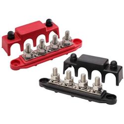 Fastronix 3/8'' 4 Stud Power and Ground Distribution Block with Cover